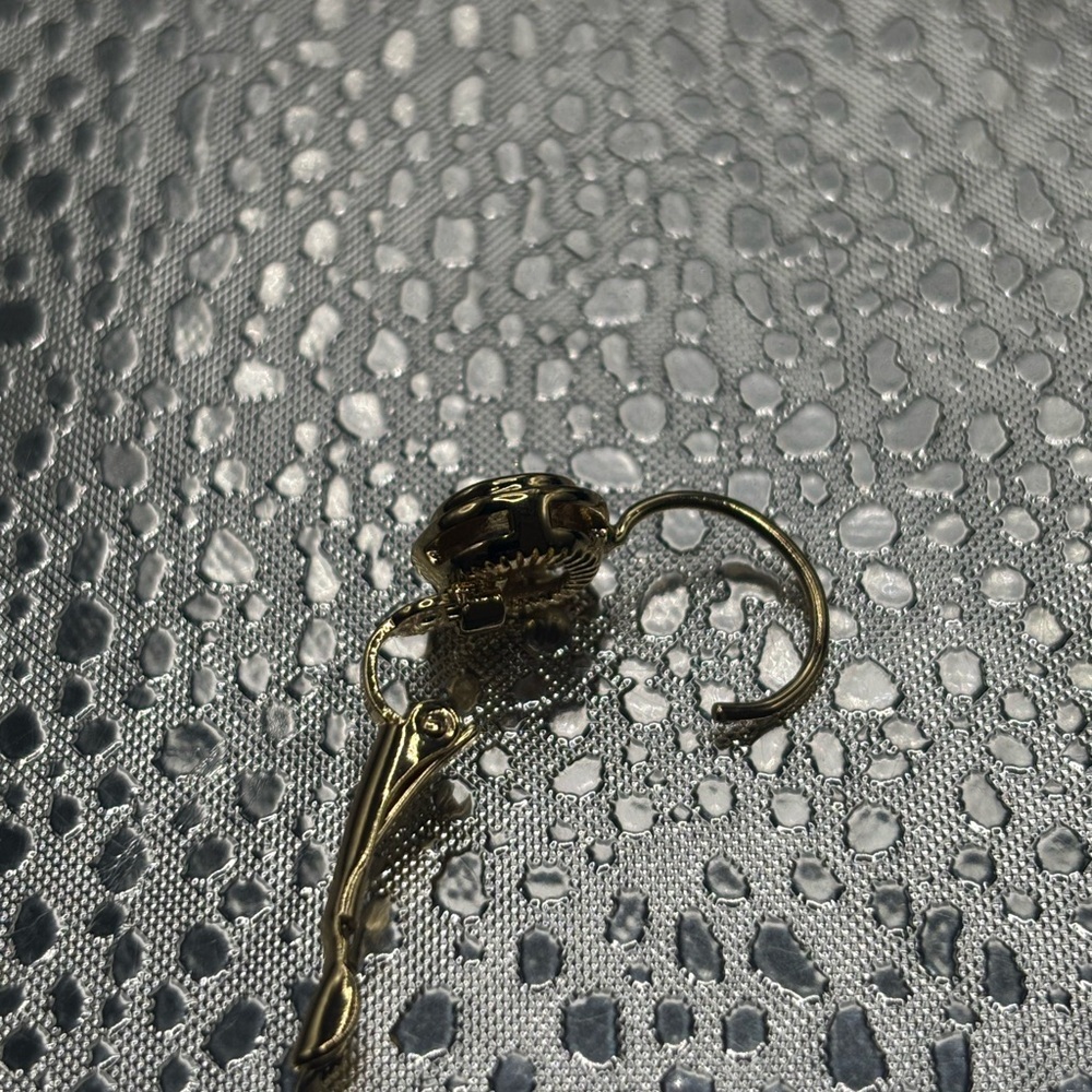 Elegant Gold Drop Earrings With Cz - Picture 4 of 6